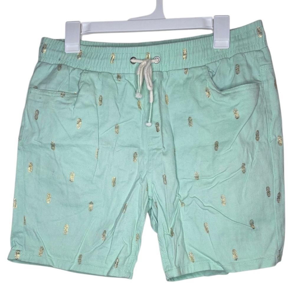 Drill Clothing Company Gold Pineapple Graphic Shorts Size Large